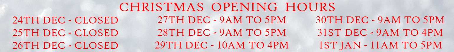 Christmas opening hours